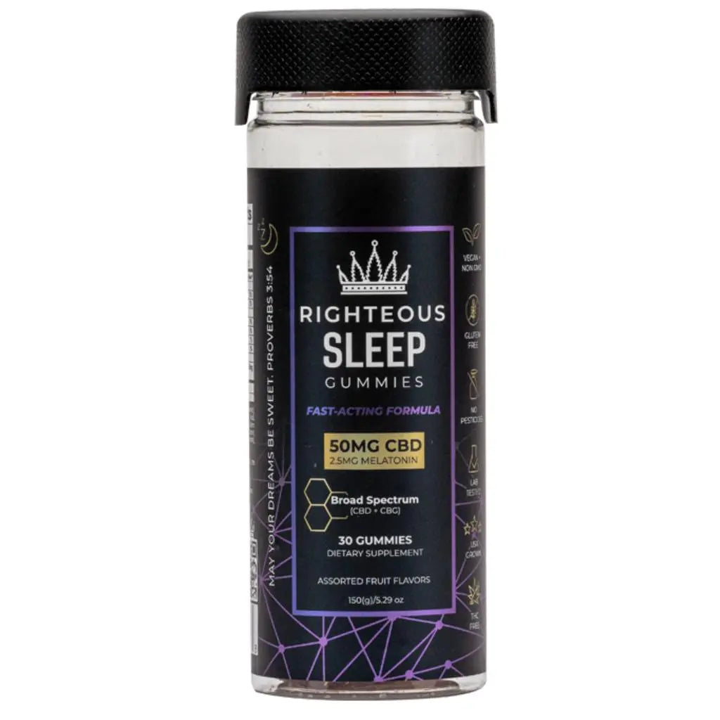 50 mg CBD Sleep Gummies (ZERO THC) RIGHTEOUS Hemp Co.