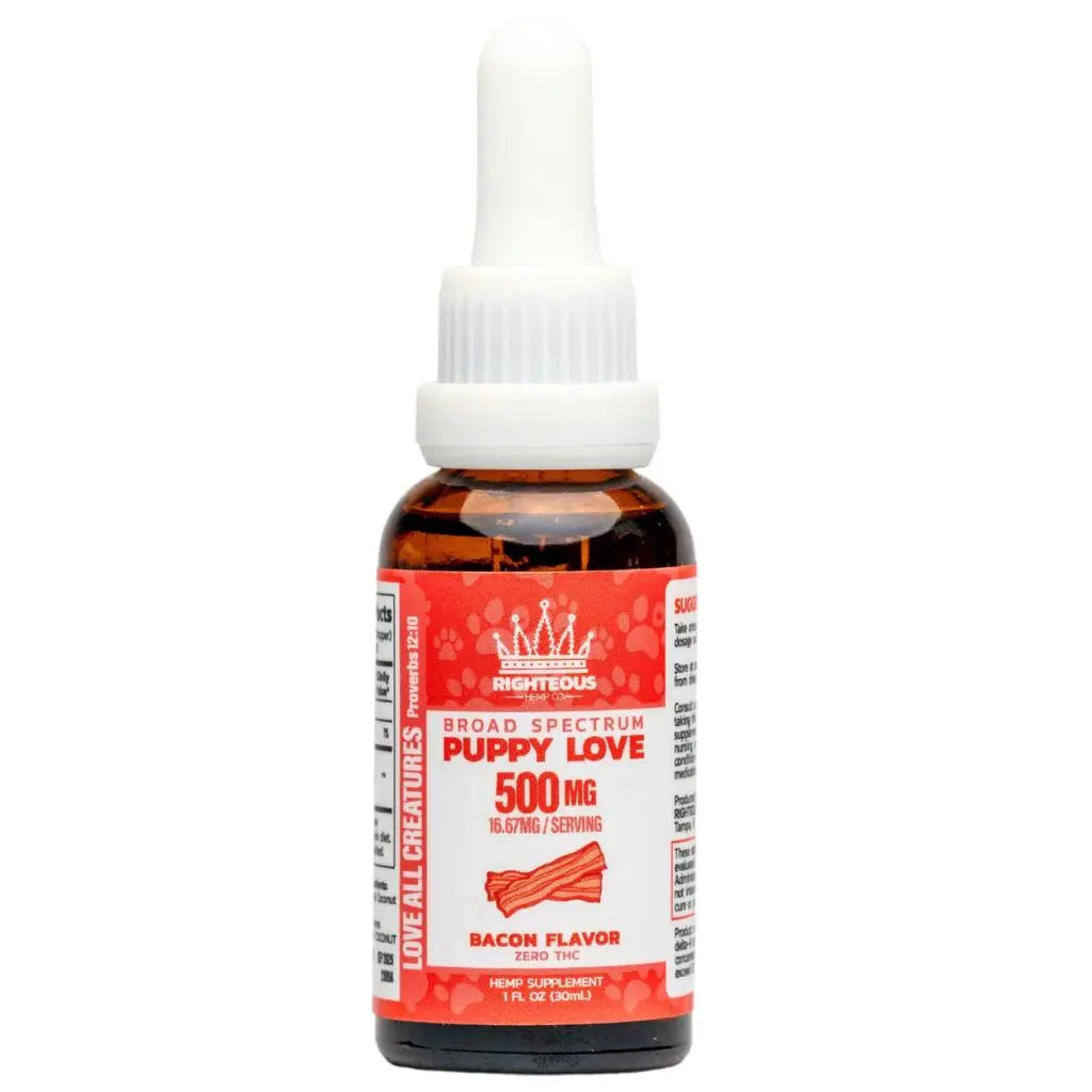 500mg PET CBD Oil - Puppy Love RIGHTEOUS Hemp Co.